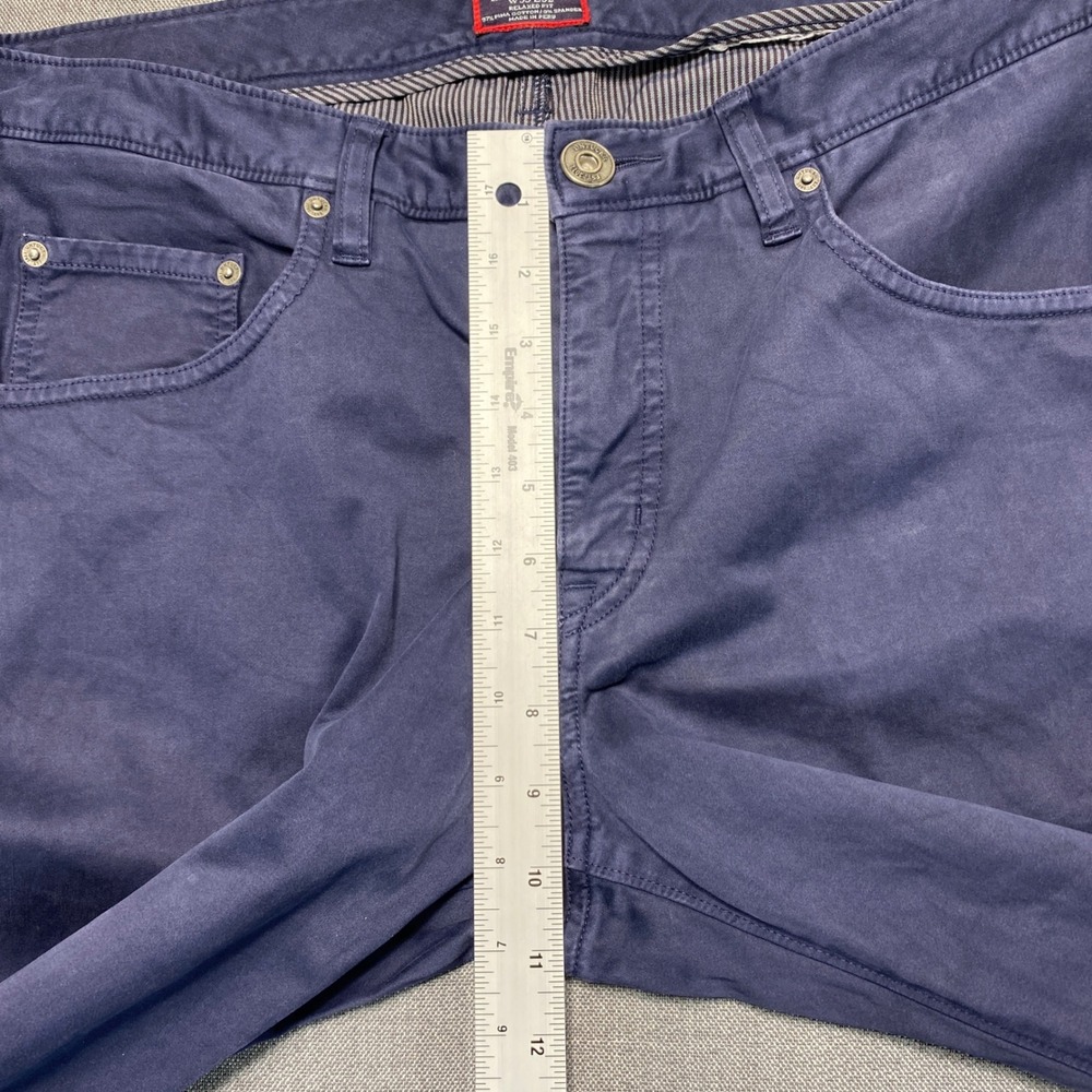 UNTUCKit Mens Navy Blue Relaxed Fit Pima Cotton Stretch Pants W33 L32 - Picture 6 of 12